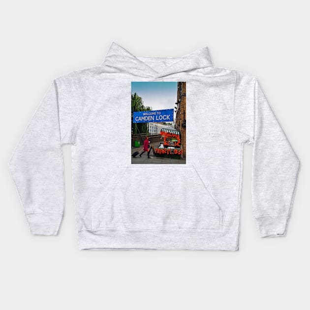 Camden Lock Market London NW1 England Kids Hoodie by AndyEvansPhotos